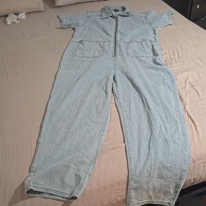 Steve Madden Light Blue Denim Overalls